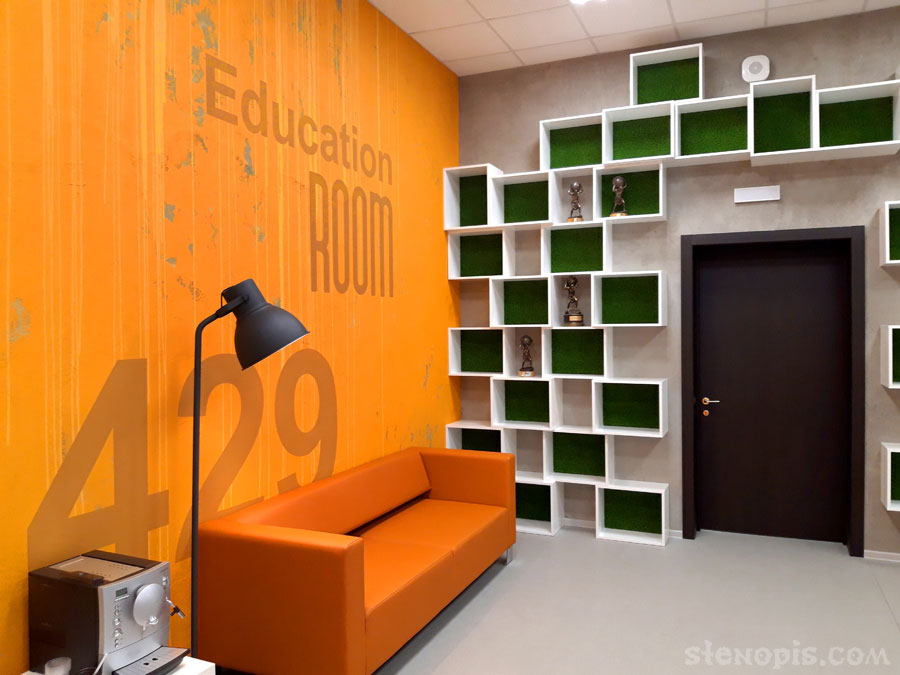 Дизайн и оформление стен в офисе